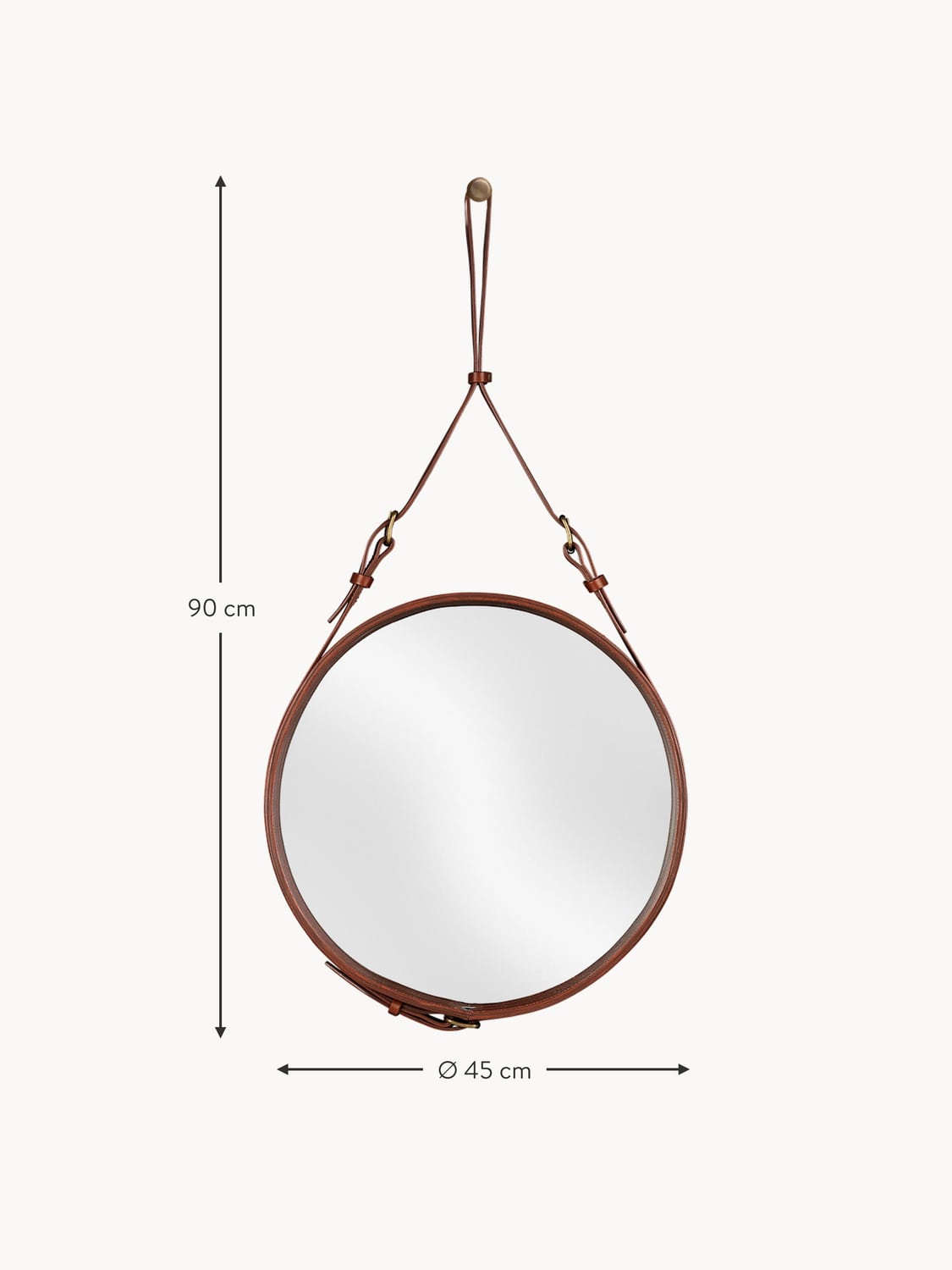 Griante Round Wall Mirror, Various Sizes