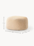 Bellara Oval Bouclé Ottoman