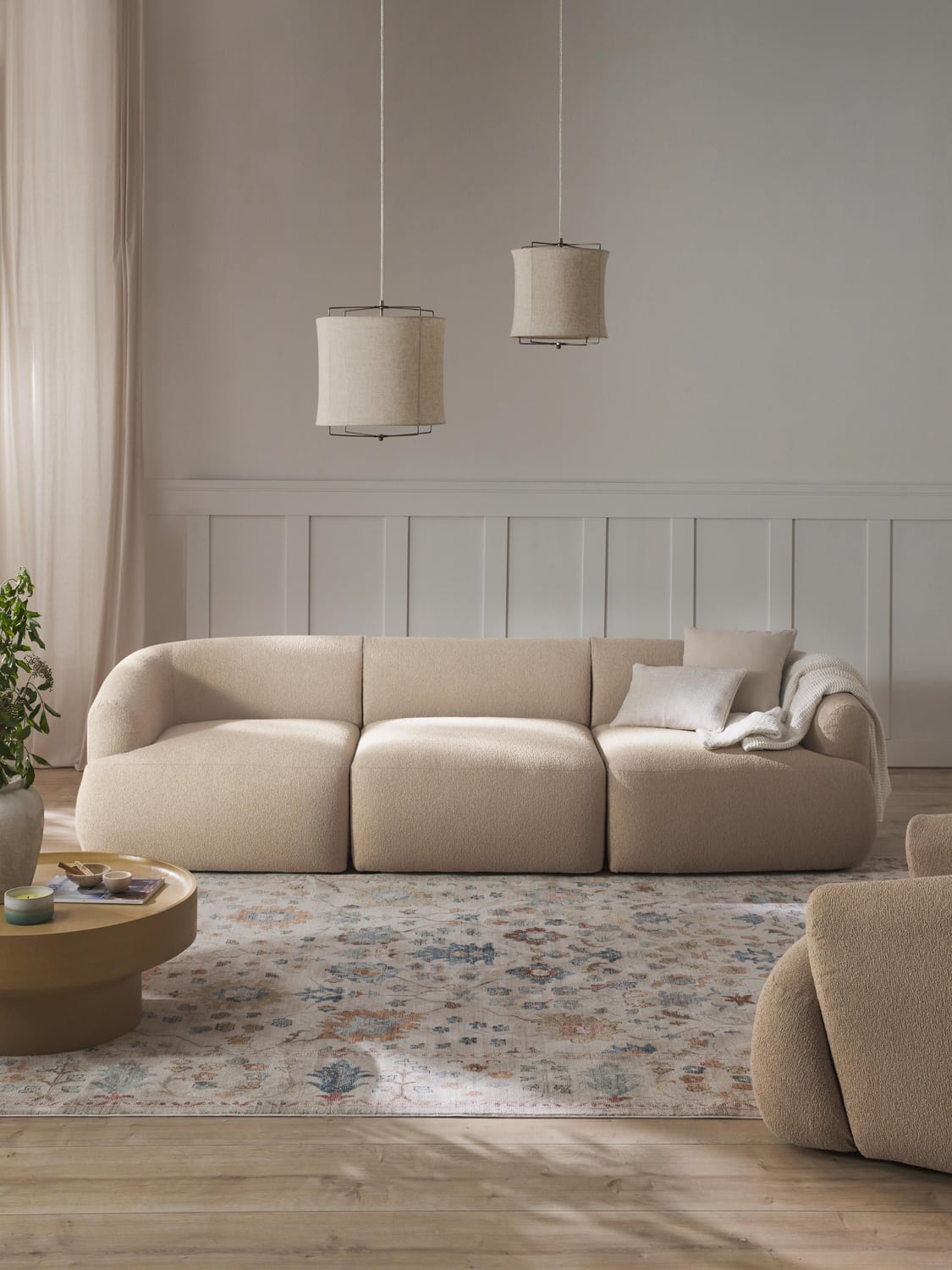 Lavena Modular Bouclé Sofa (3-seater)