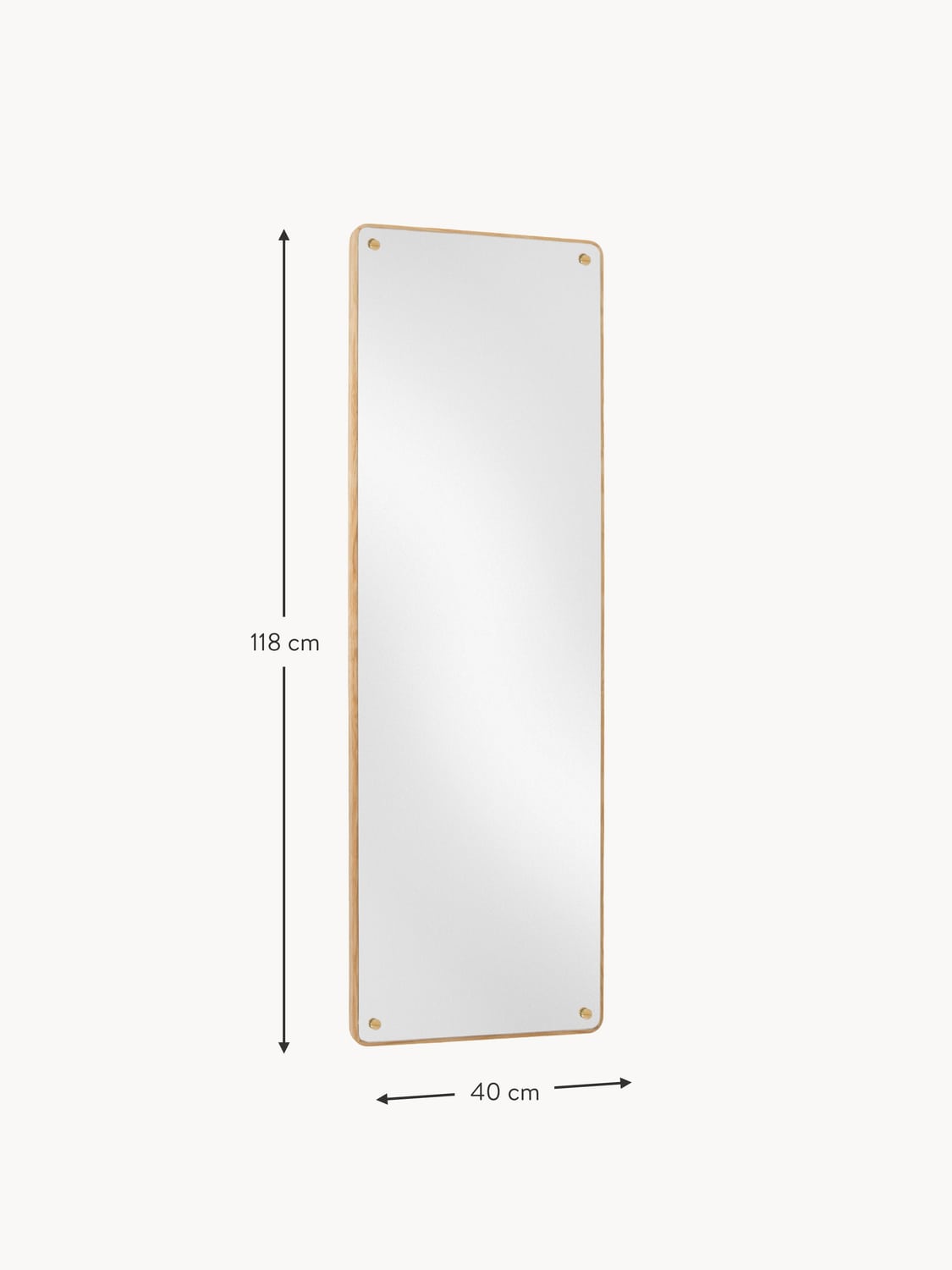 Onno RM-1 Oak Wood Full-Length Leaner Mirror