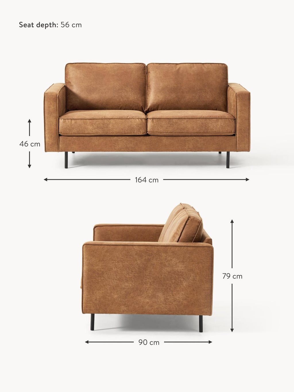 Pellio Leather Sofa (2-seater)