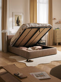 Rovello Upholstered Bed with Storage