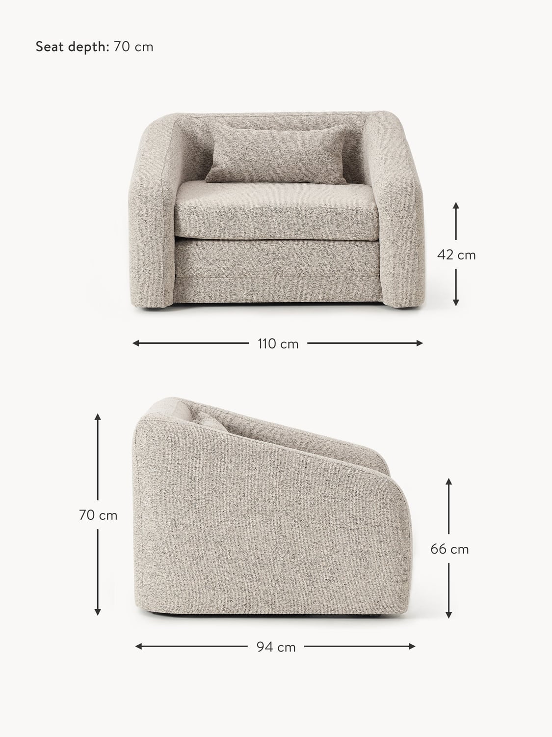Faloppio Bouclé Chair Bed