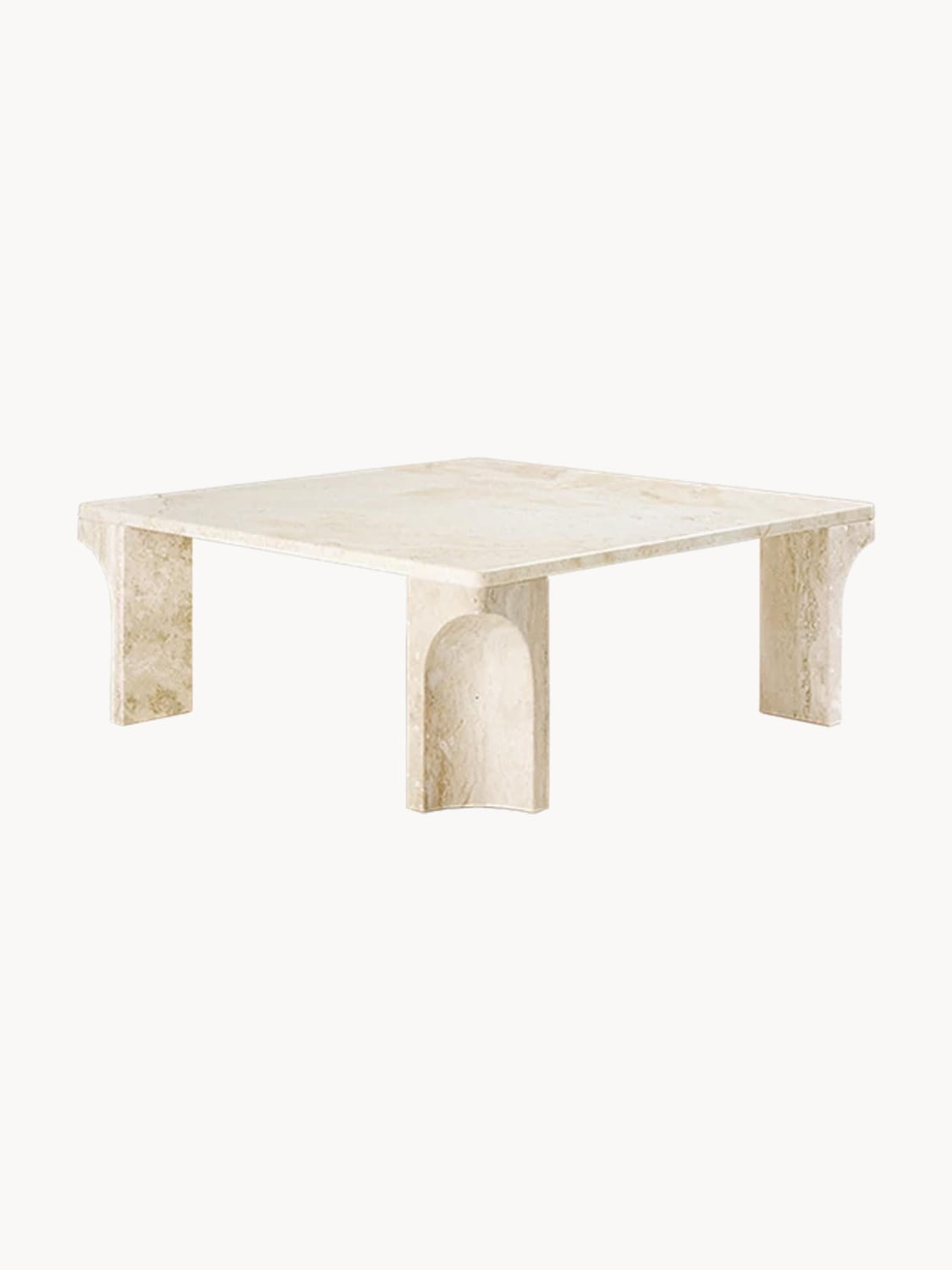 Griante Travertine Coffee Table, W 80 cm