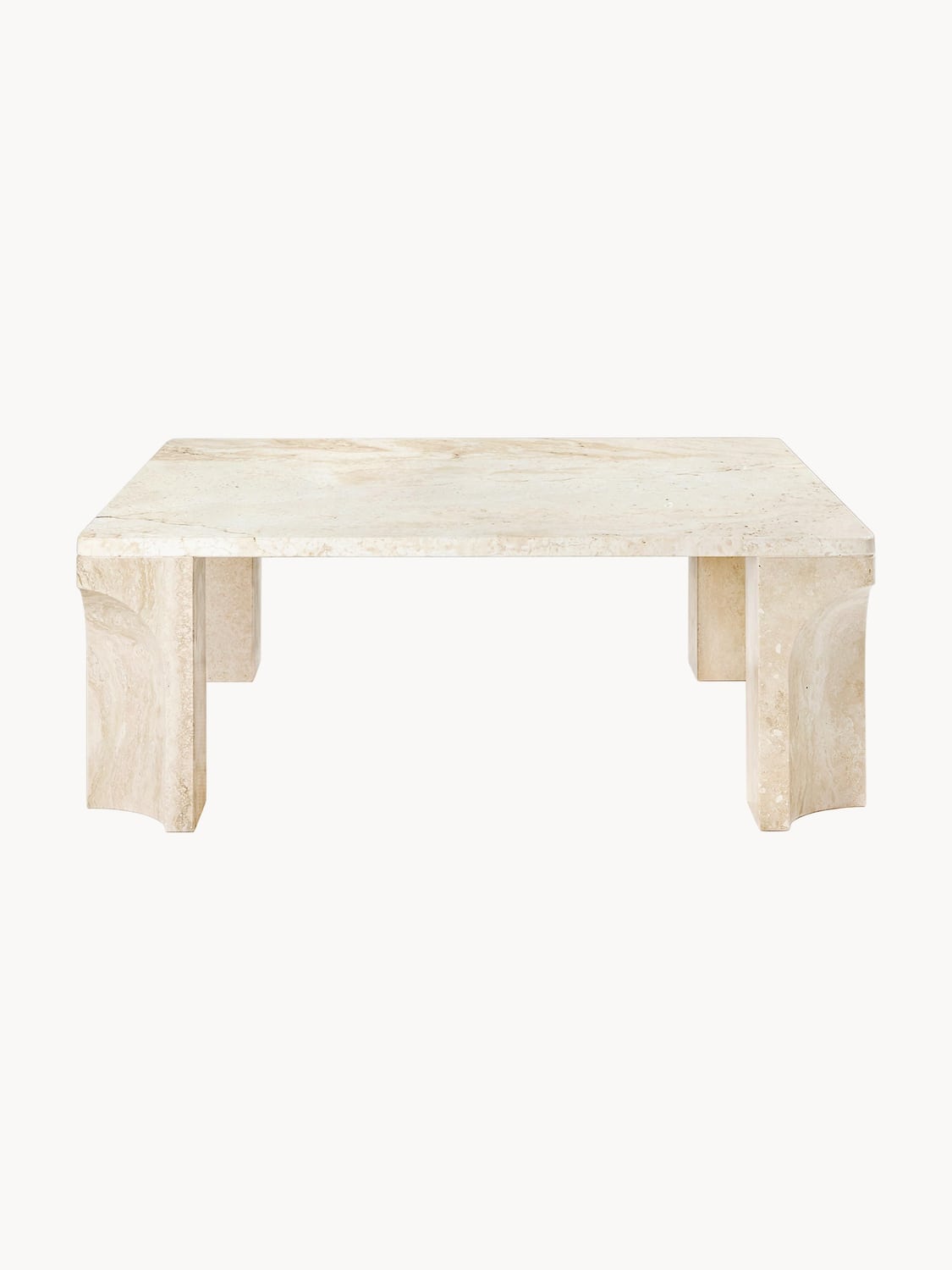 Griante Travertine Coffee Table, W 80 cm