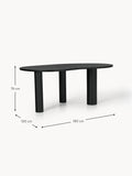 Montorfano Organic-Shaped Oak Wood Dining Table — available in several sizes