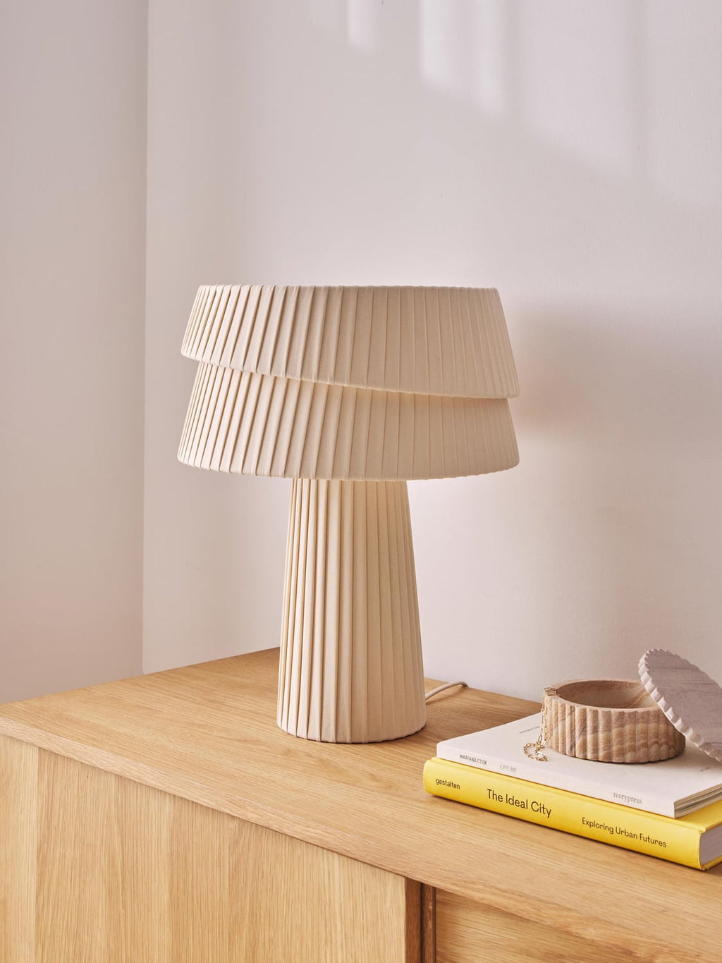 Zavattarello Table Lamp with An Asymmetrical Lampshade