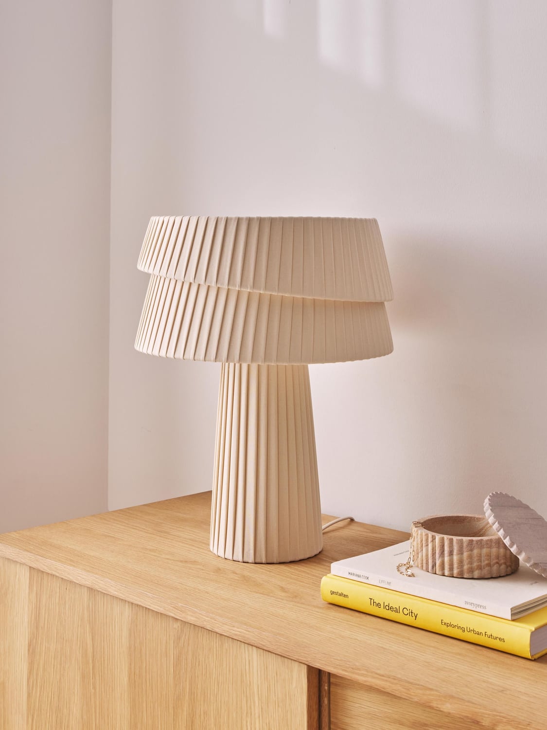 Zavattarello Table Lamp with An Asymmetrical Lampshade