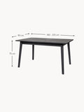 Pellio Extendable Wooden Dining Table, 180 - 225 x 90 cm