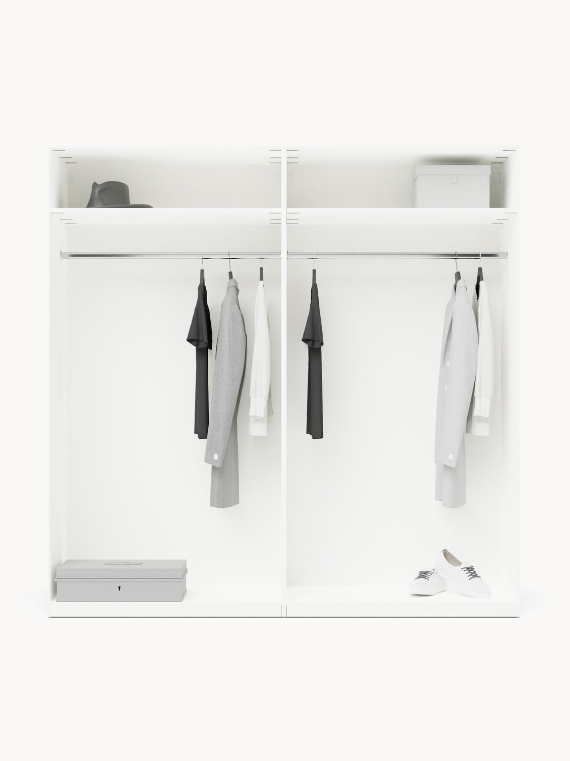 Novedrate Modular Hinged Door Wardrobe, 200 cm Wide — available in several sizes