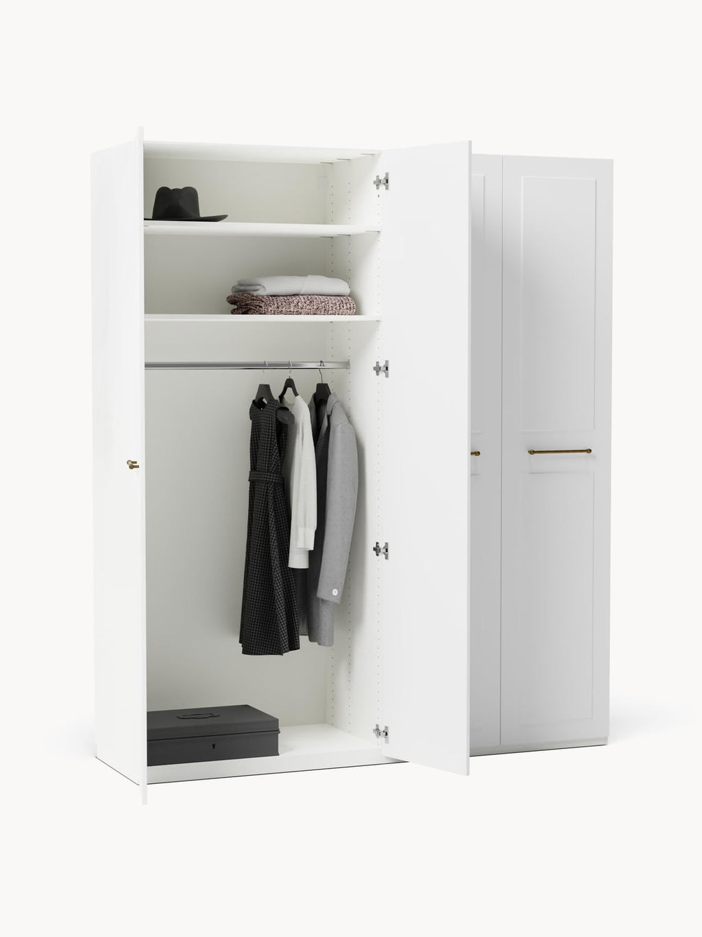 Novedrate Modular Hinged Door Wardrobe, 200 cm Wide — available in several sizes