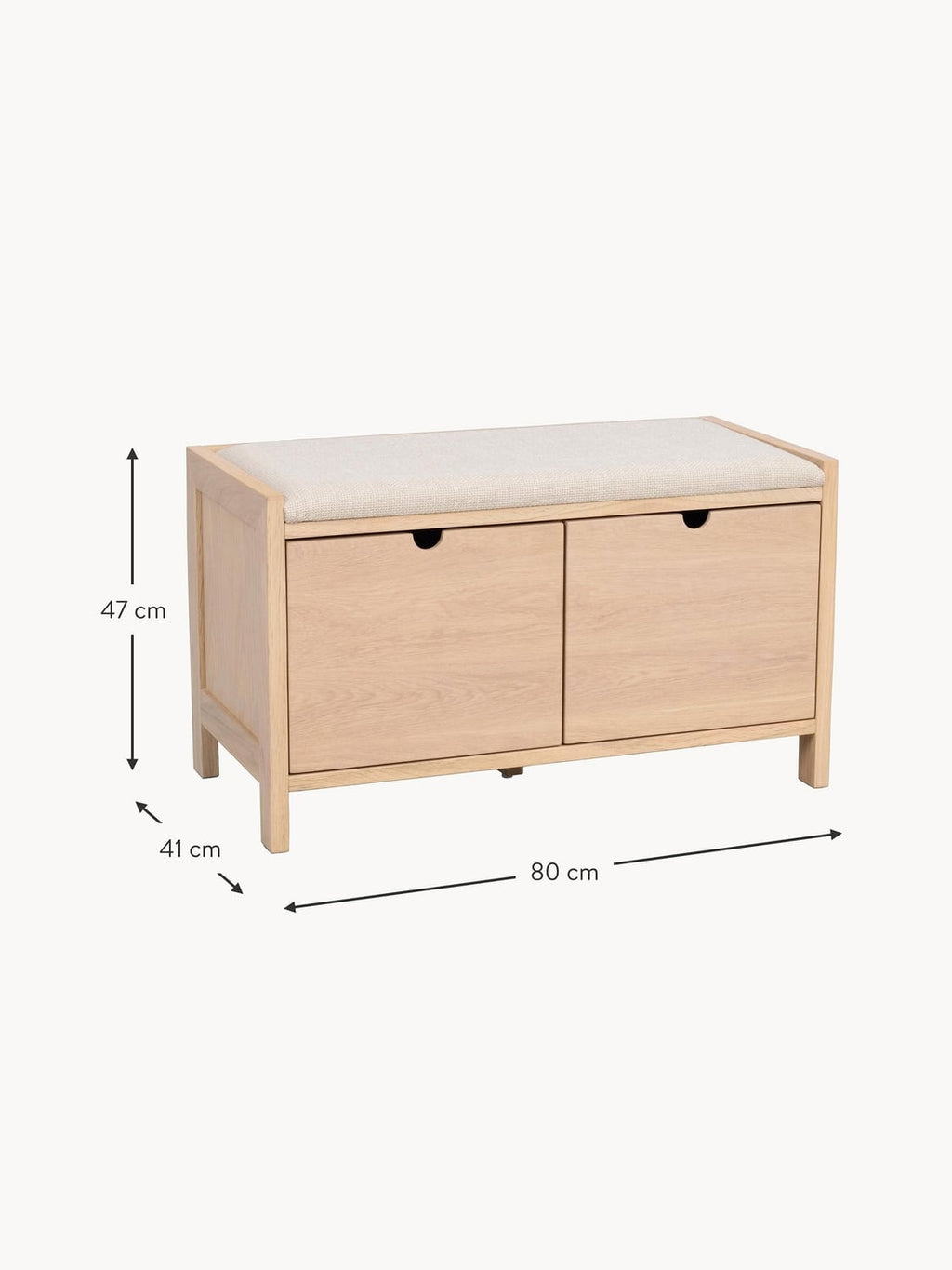 Cagno Upholstered Wooden Storage Bench