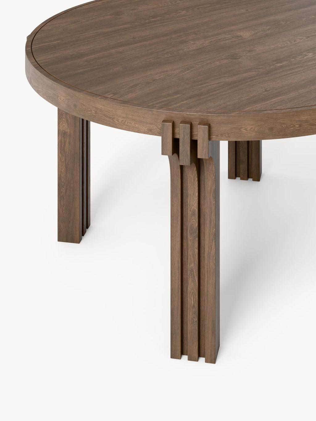 Palanzo Round Oak Wood Dining Table — available in several sizes