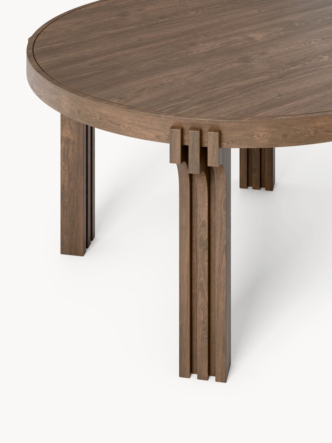 Palanzo Round Oak Wood Dining Table — available in several sizes