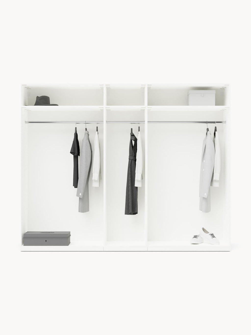 Novedrate Modular Hinged Door Wardrobe, 250 cm Wide — available in several sizes