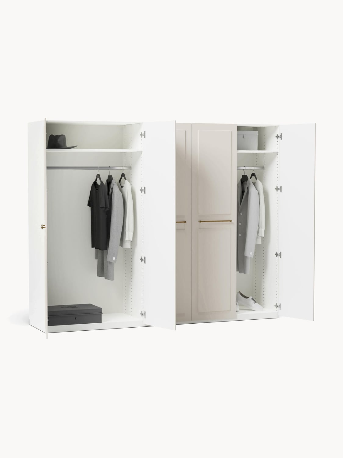 Novedrate Modular Hinged Door Wardrobe, 250 cm Wide — available in several sizes