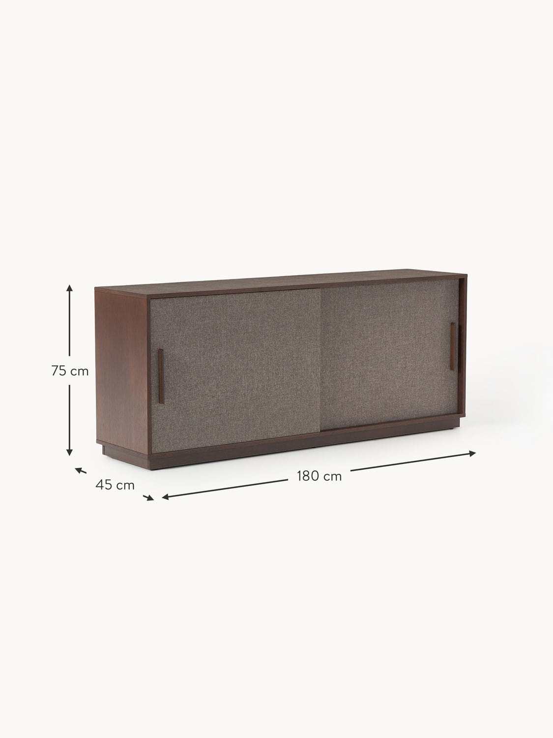 Almenno Wooden Sideboard with Upholstered Front