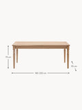 Gravedona Handmade Wooden Dining Table, 180 - 230 X 95 cm