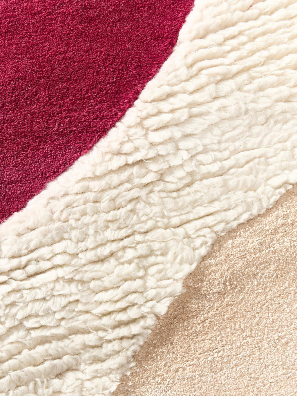 Grandate High-Low Wool Rug, Hand-Tufted
