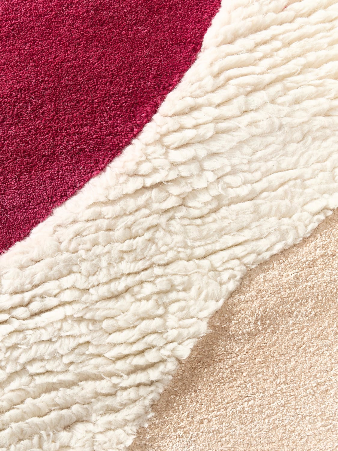 Grandate High-Low Wool Rug, Hand-Tufted