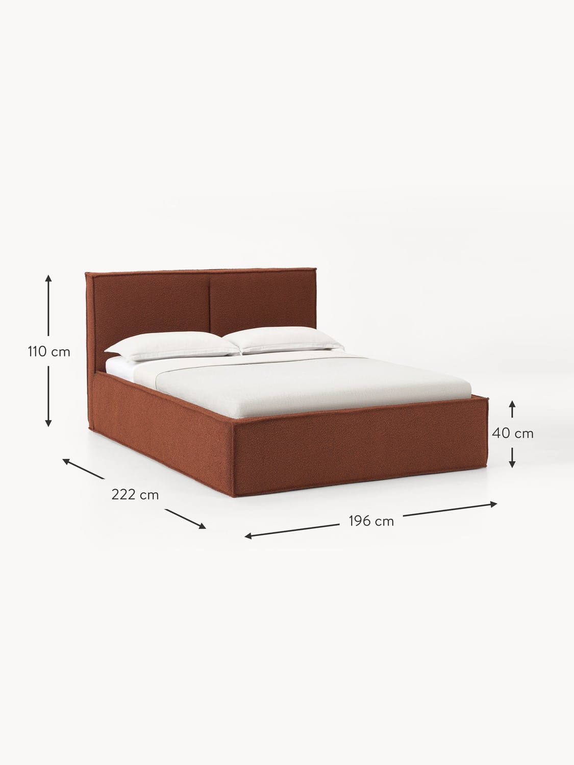 Figino Upholstered Bouclé Bed