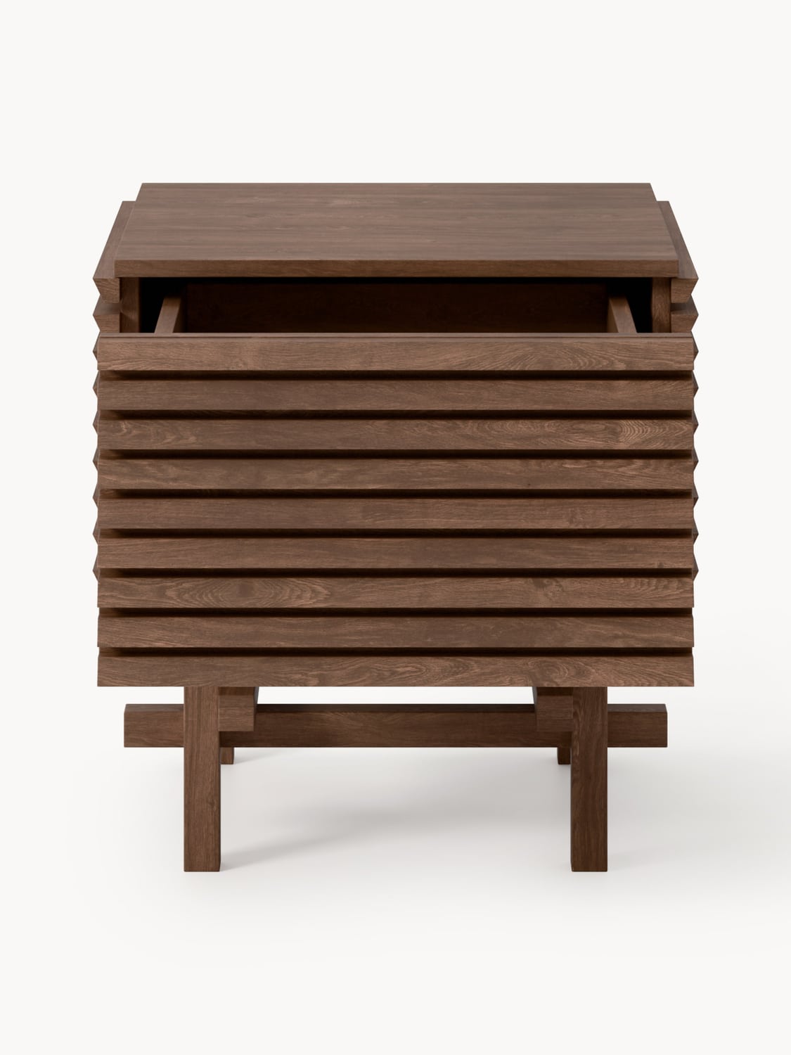 Fino Oak Wood Bedside Table