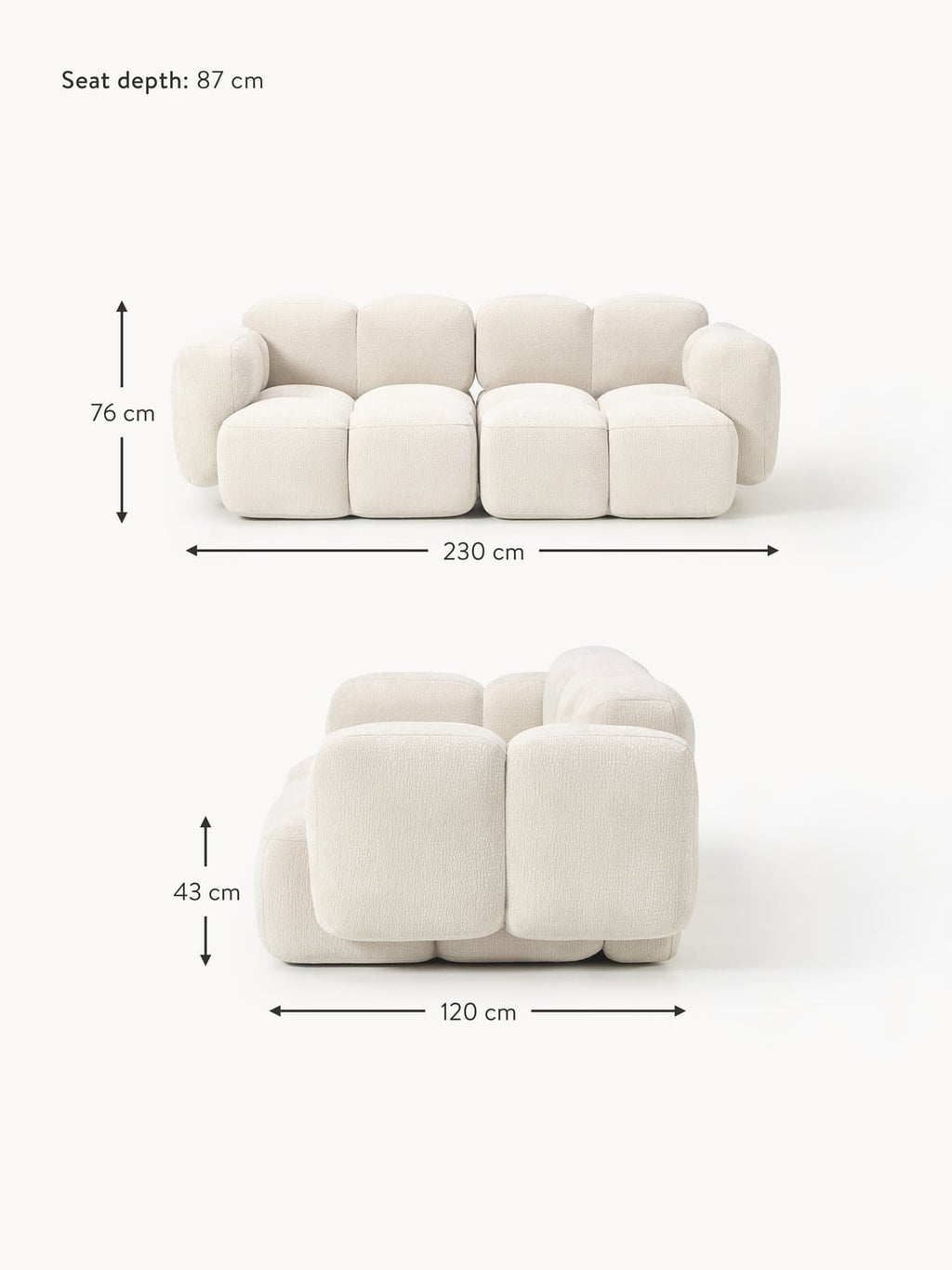 Valbrona Modular Sofa (2-seater)