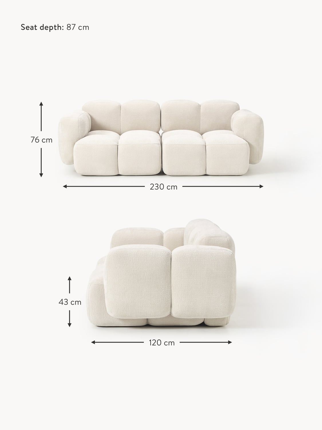 Valbrona Modular Sofa (2-seater)