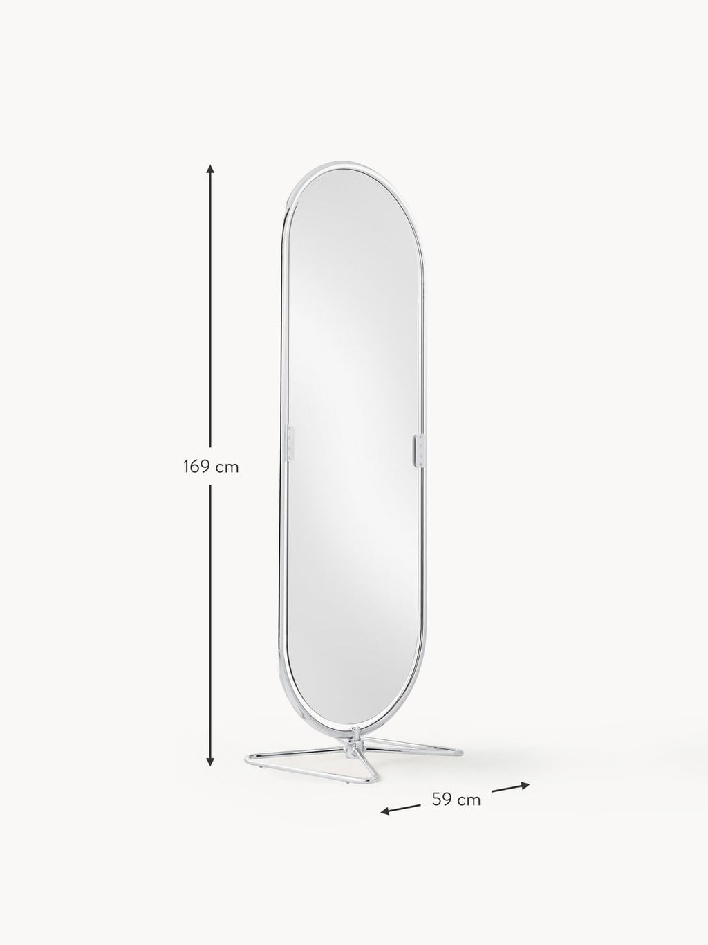 Zavattarello Oval Full-Length Standing Mirror System 1-2-3