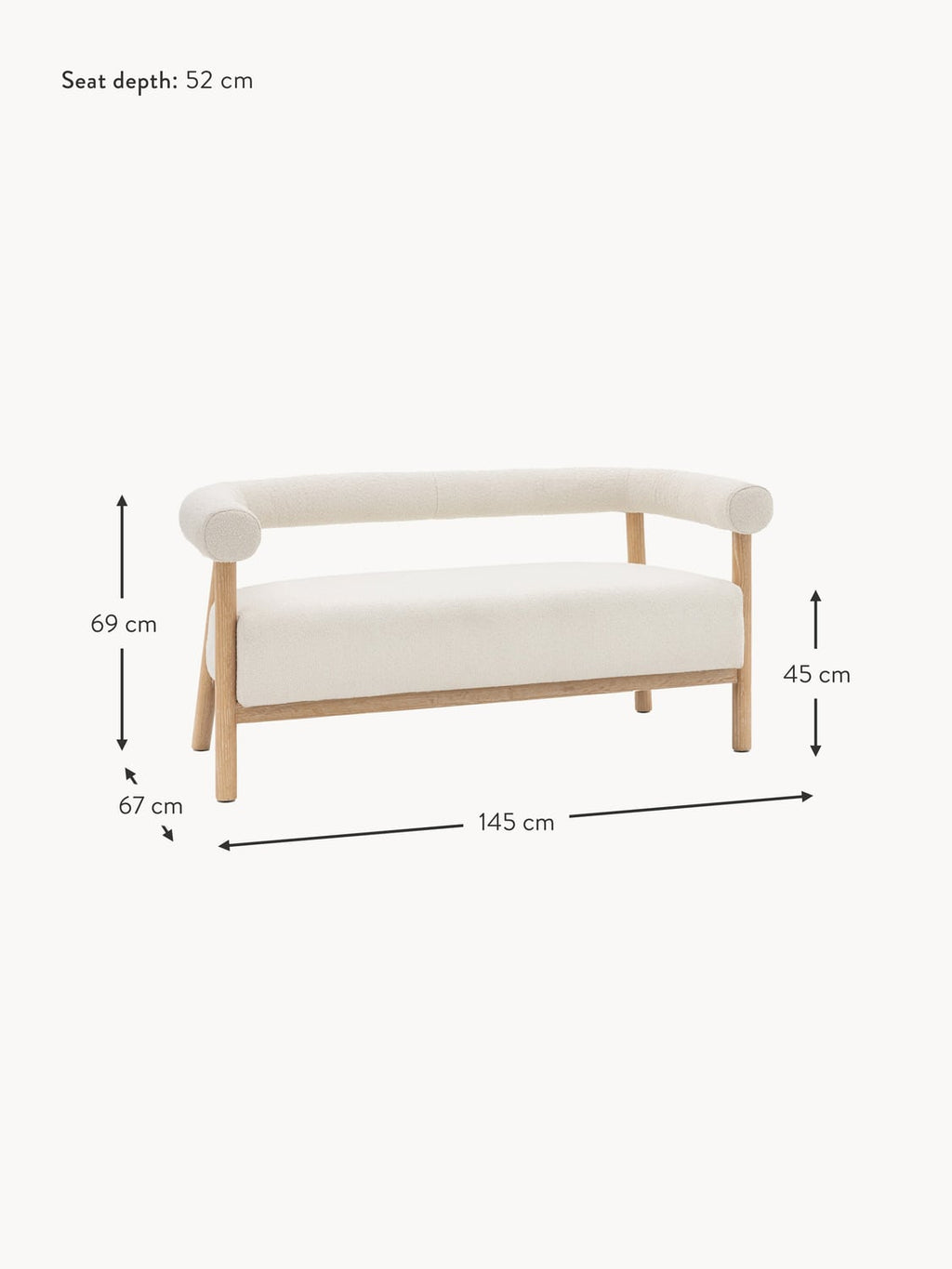 Alserio Bouclé Sofa (2-seater)