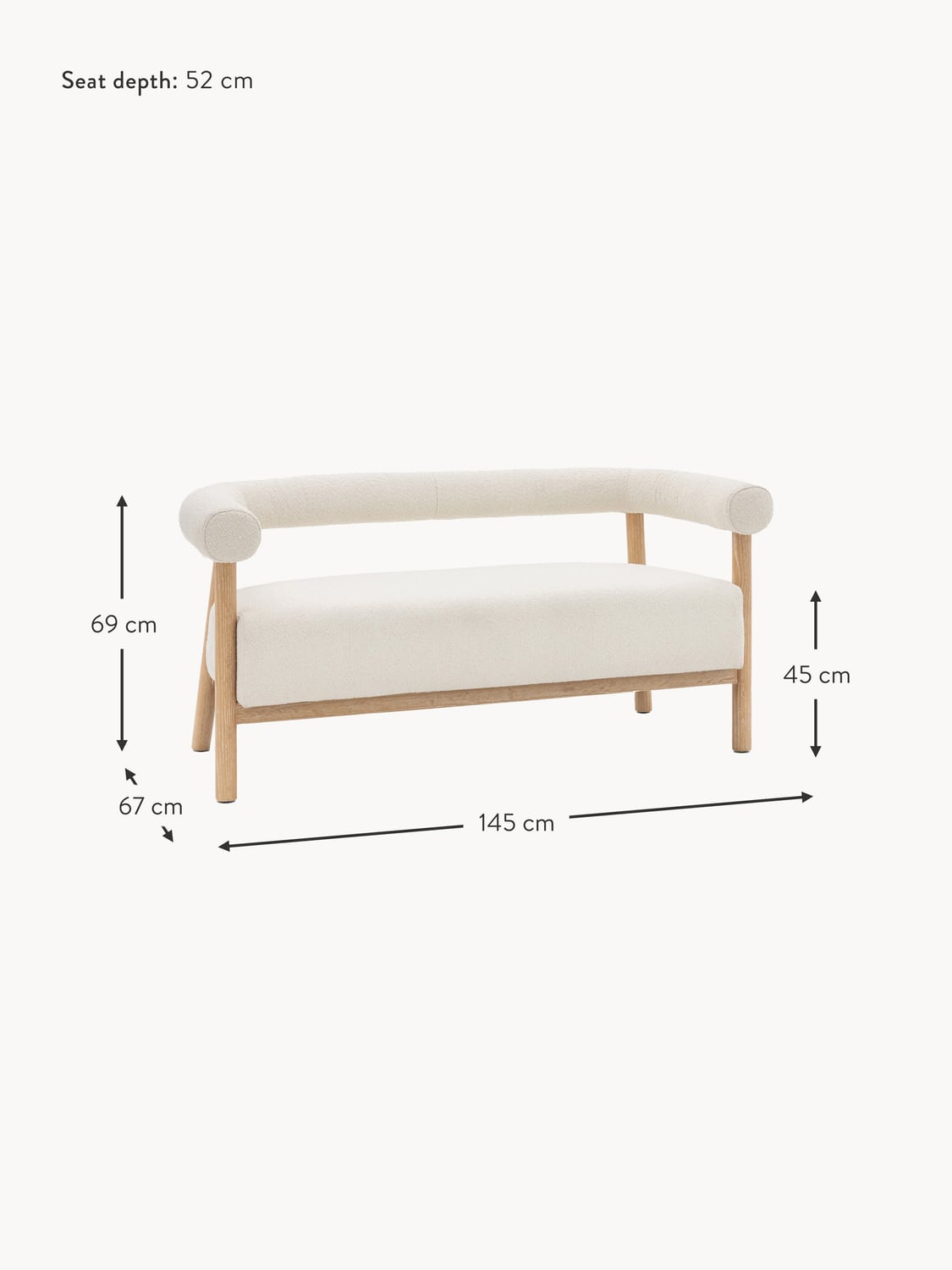 Alserio Bouclé Sofa (2-seater)