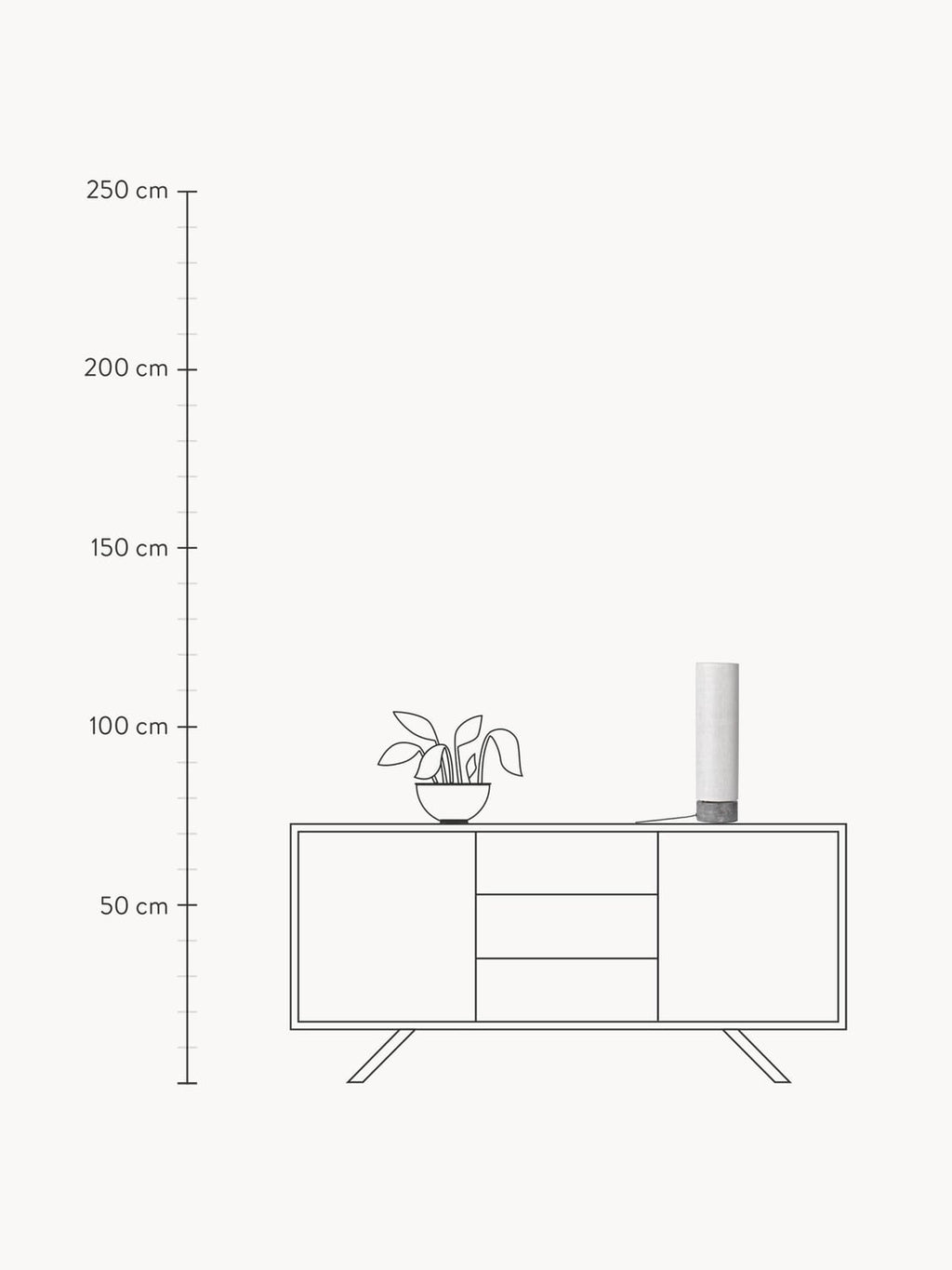 Domaso Dimmable LED Floor Lamp with Marble Base, Various Sizes