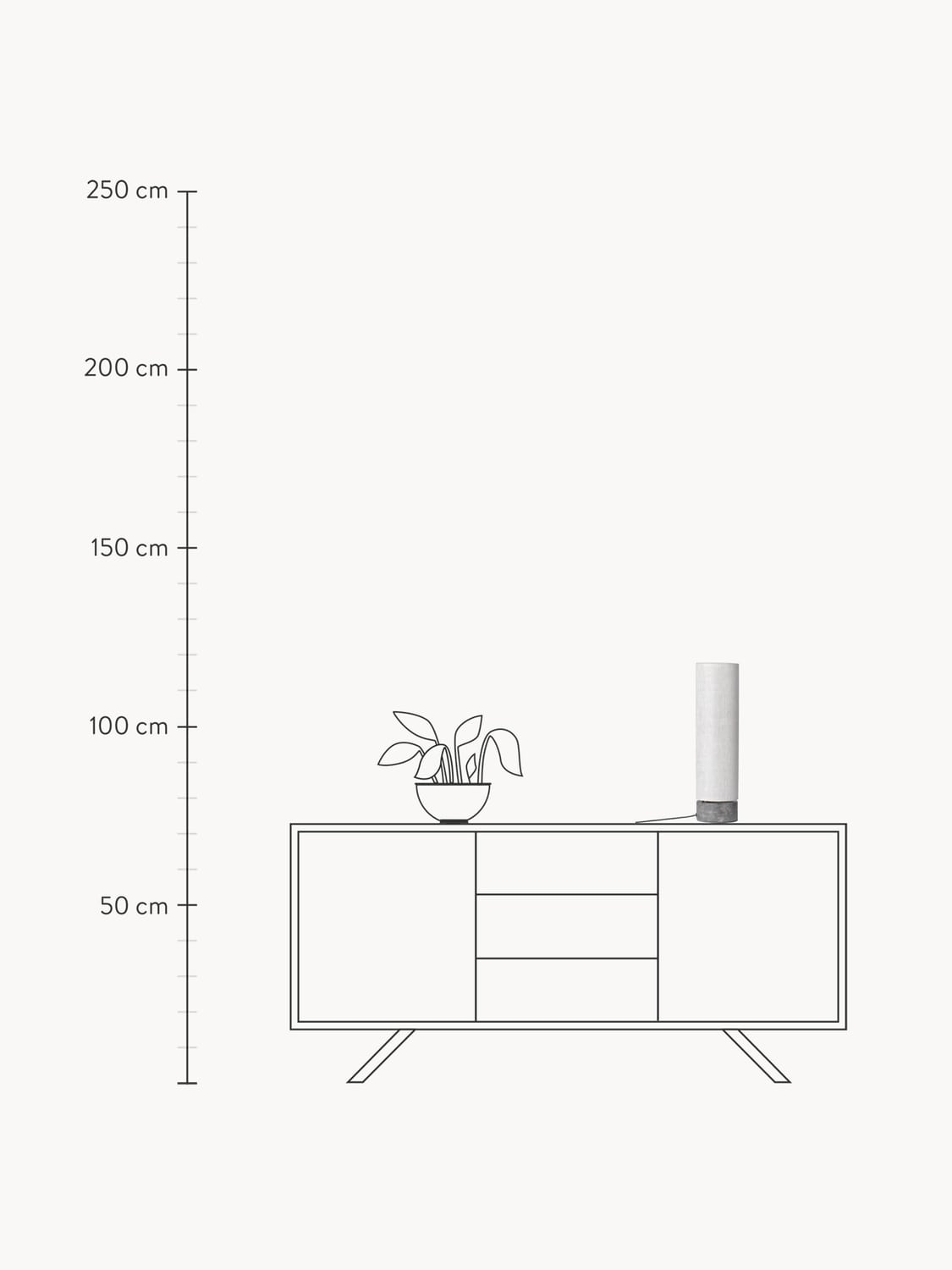 Domaso Dimmable LED Floor Lamp with Marble Base, Various Sizes