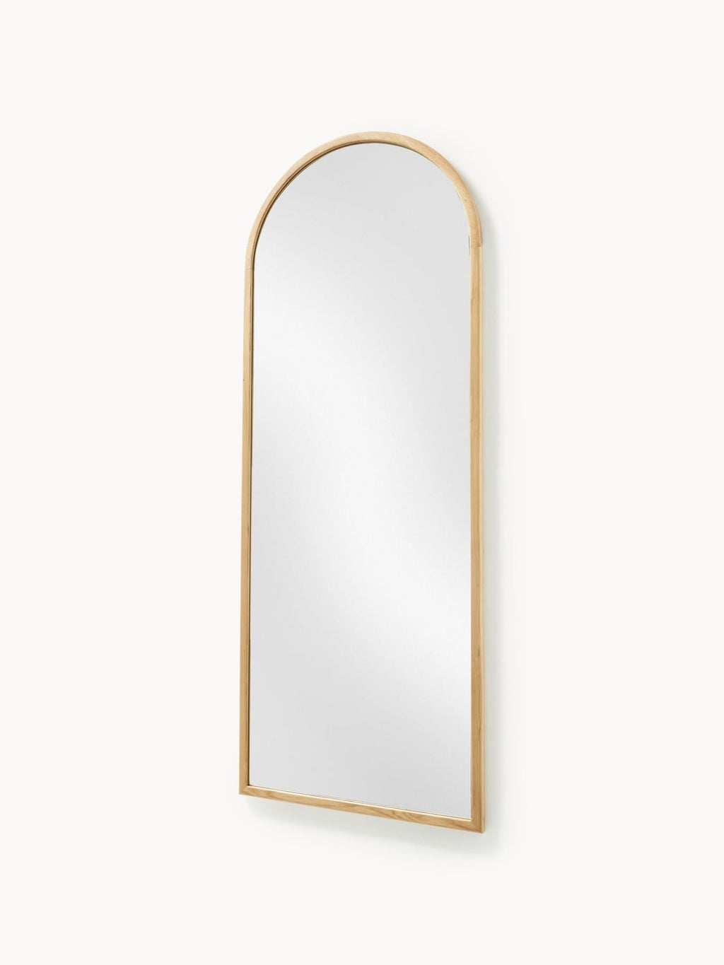 Rovellasca Full-Length Leaner Mirror with Oak Wood Frame