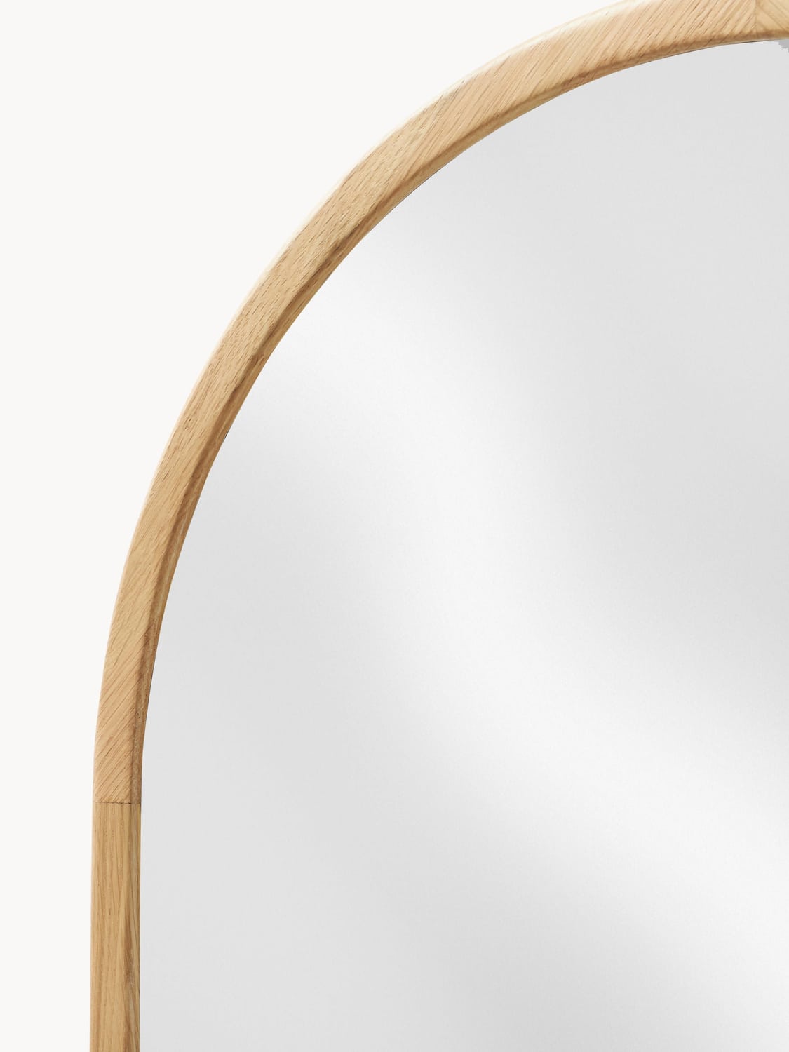 Rovellasca Full-Length Leaner Mirror with Oak Wood Frame