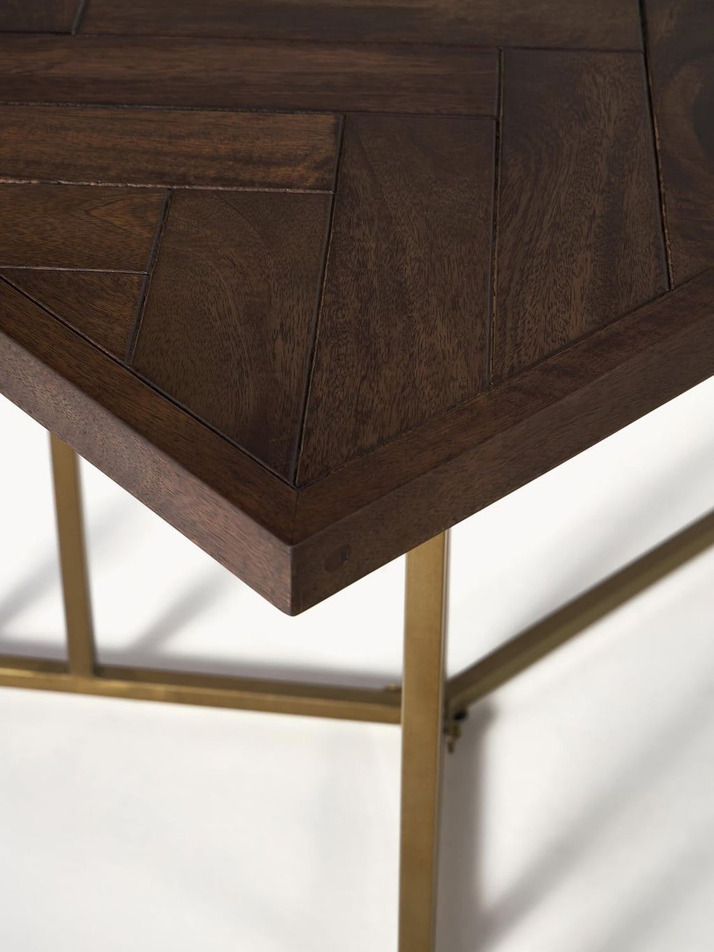 Bulgarograsso Mango Wood Dining Table with Herringbone Pattern — available in several sizes