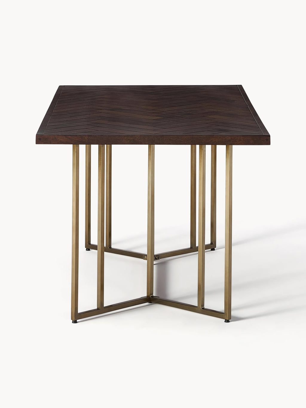 Bulgarograsso Mango Wood Dining Table with Herringbone Pattern — available in several sizes