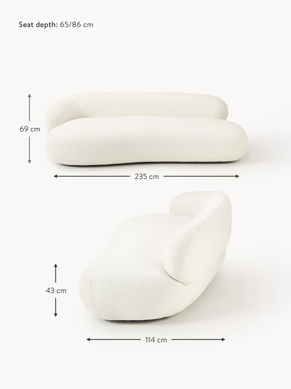 Corvara Bouclé Sofa (3-seater)