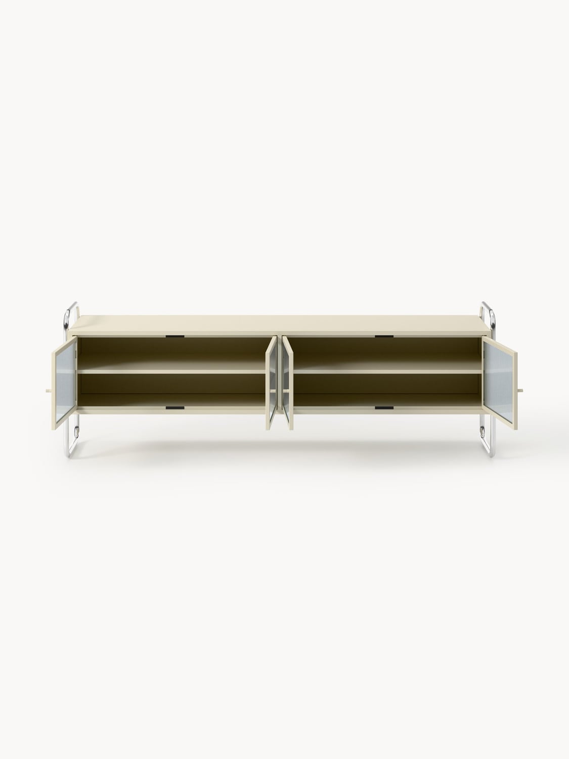 Bellara Metal Lowboard with Glass Front