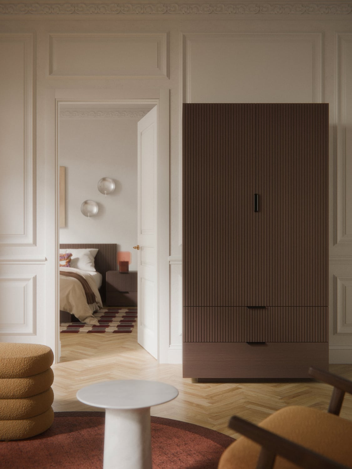 Eupilio Wooden Compact Wardrobe