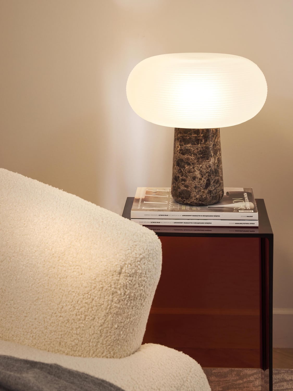 Quarona Table Lamp with Marble Base