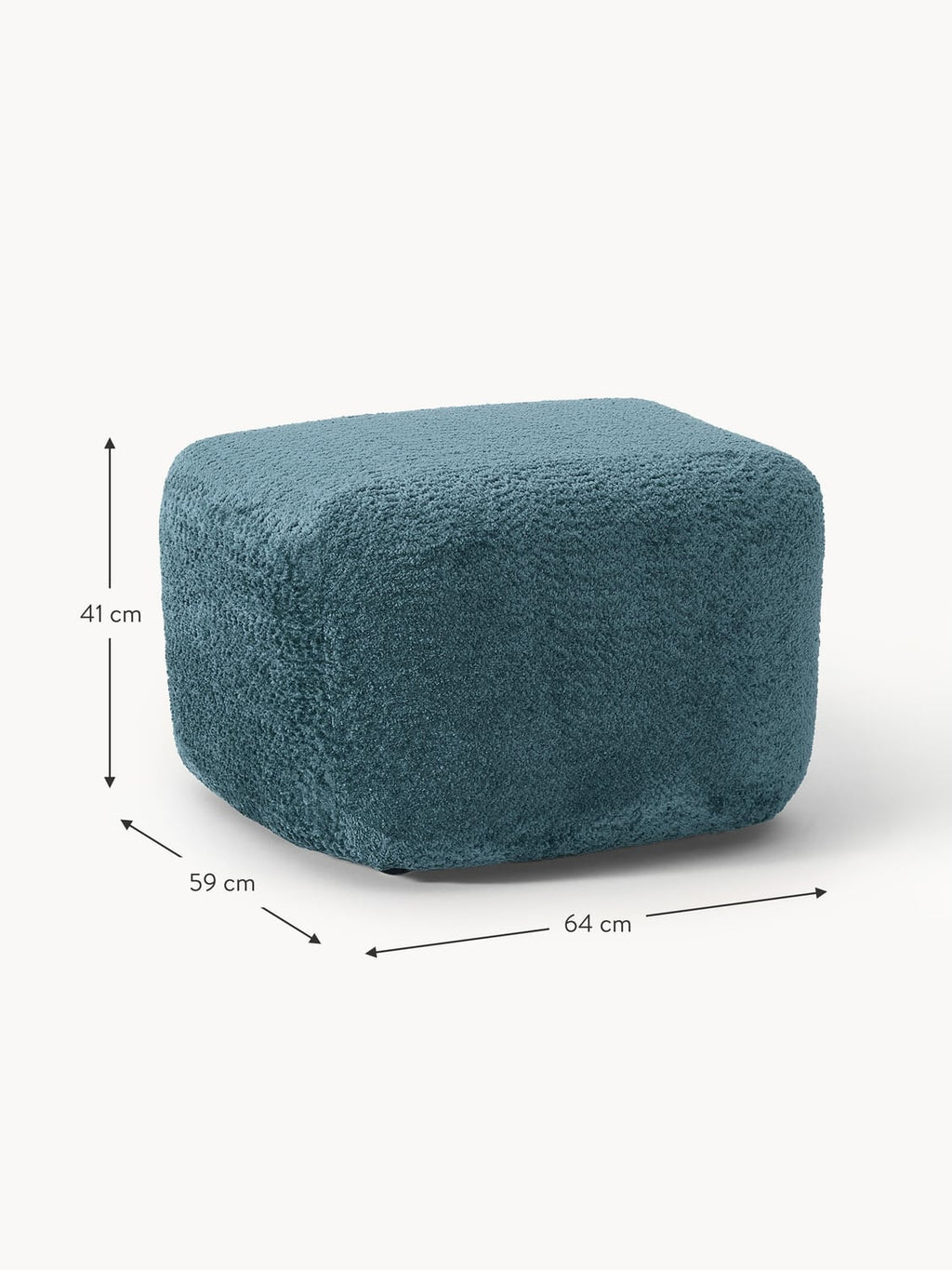 Bellara Teddy-Bouclé Ottoman