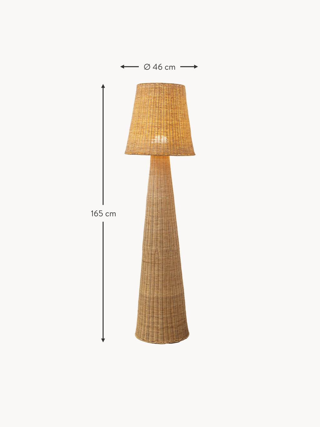 Ormea Dimmable Outdoor LED Floor Lamp, H 165 cm