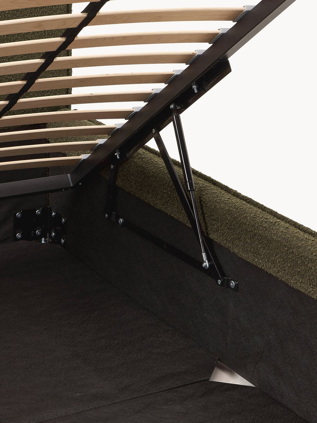 Figino Upholstered Bouclé Bed with Storage