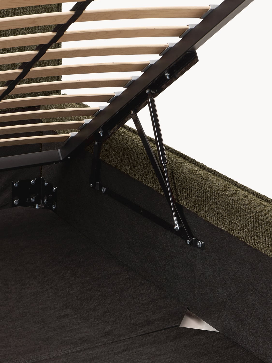 Figino Upholstered Bouclé Bed with Storage