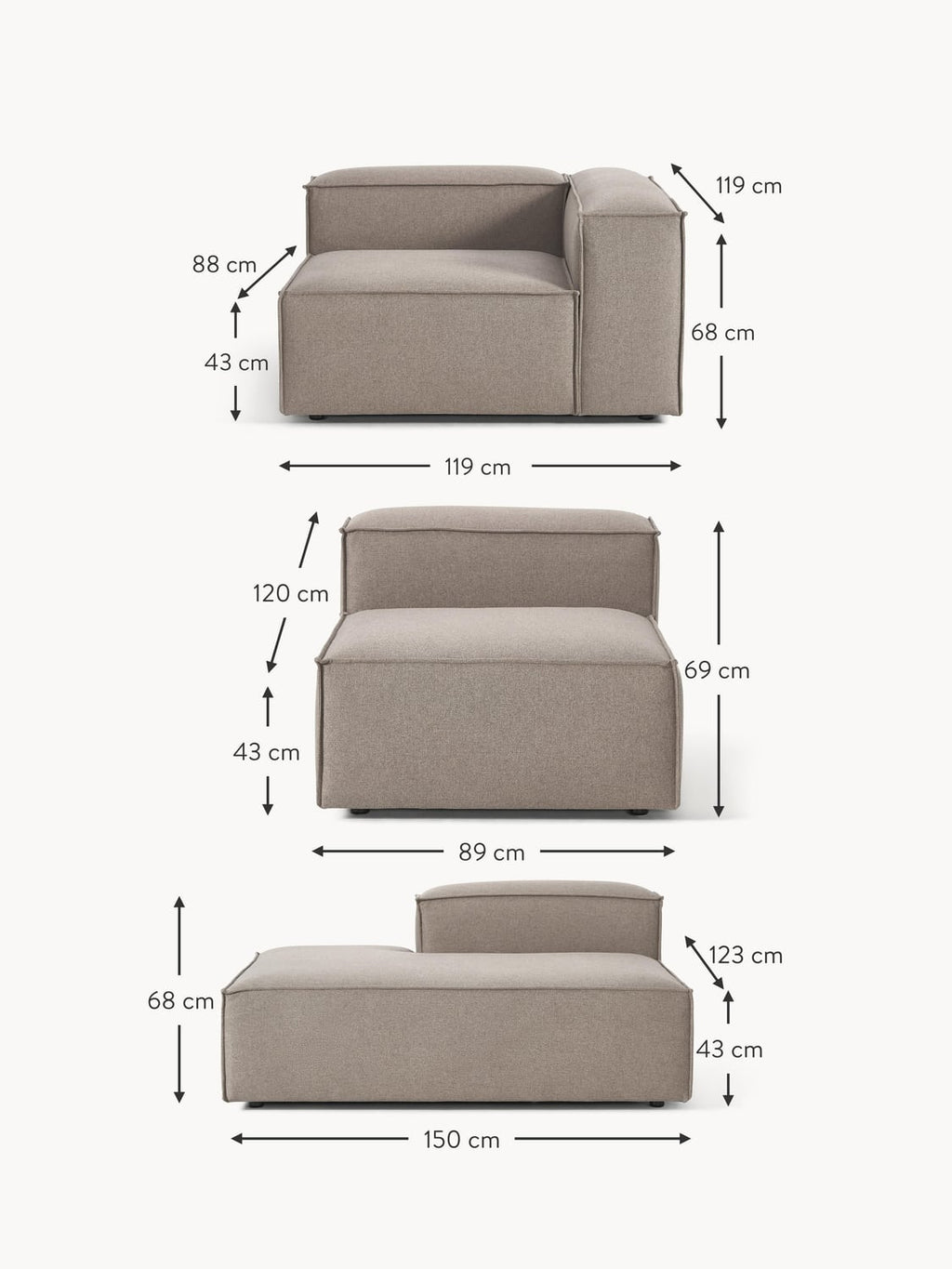 Tavordo XL Modular Ottoman