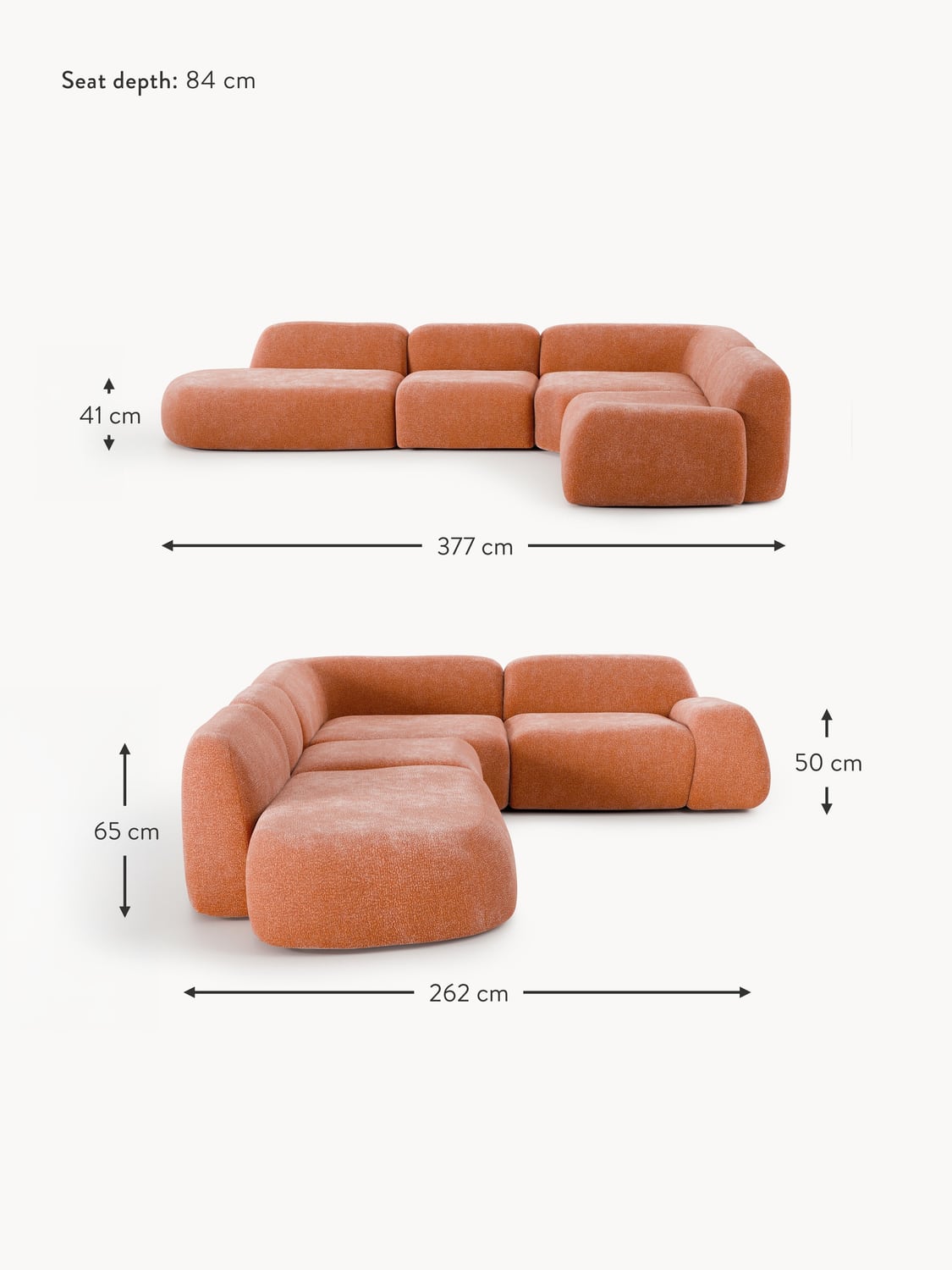 Bellara XL Modular Corner Sofa with Chaise End