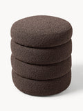 Alserio Bouclé Upholstered Stool with Storage Space