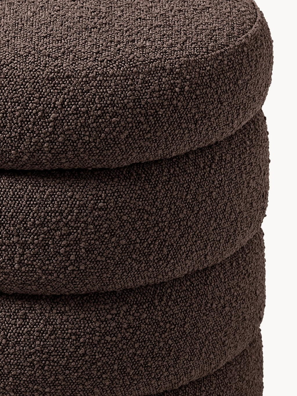 Alserio Bouclé Upholstered Stool with Storage Space