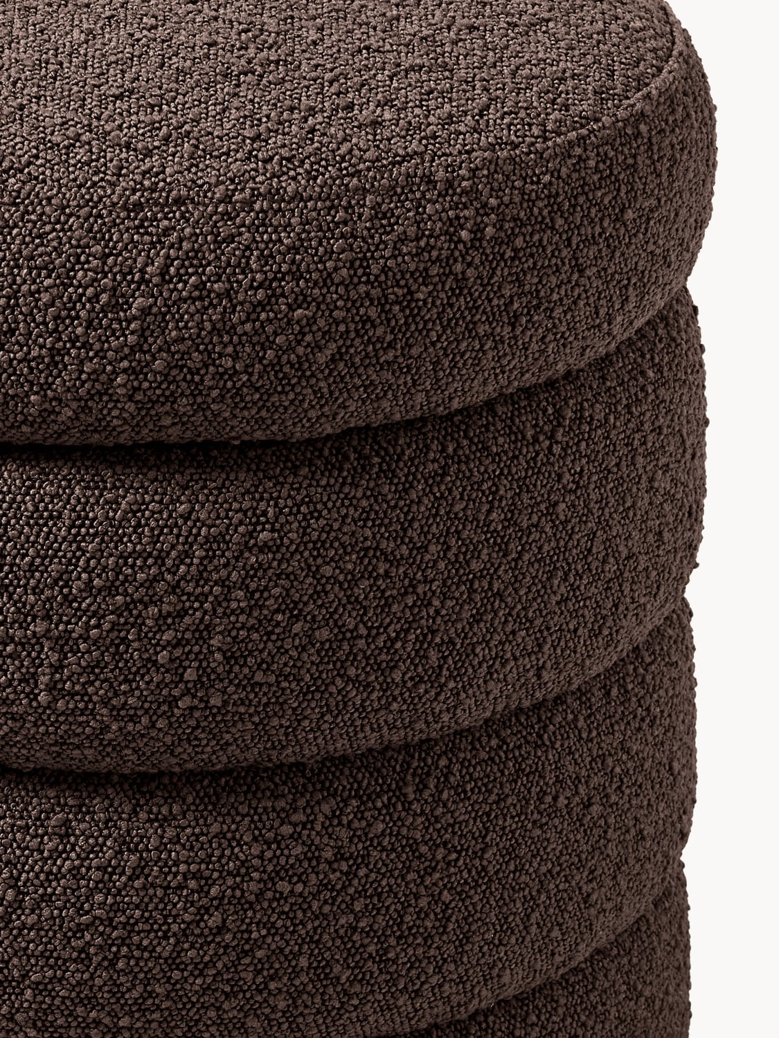 Alserio Bouclé Upholstered Stool with Storage Space